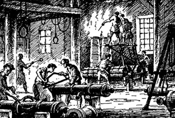Производство артиллерийских орудий на уральских заводах в начале XVIII в.